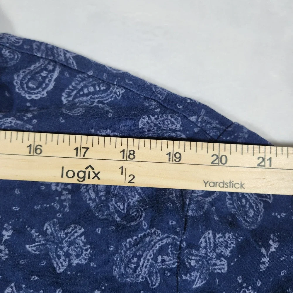 Polo Ralph Lauren Polo Shirt Mens XL Blue Cotton Paisley Classic Fit SS
